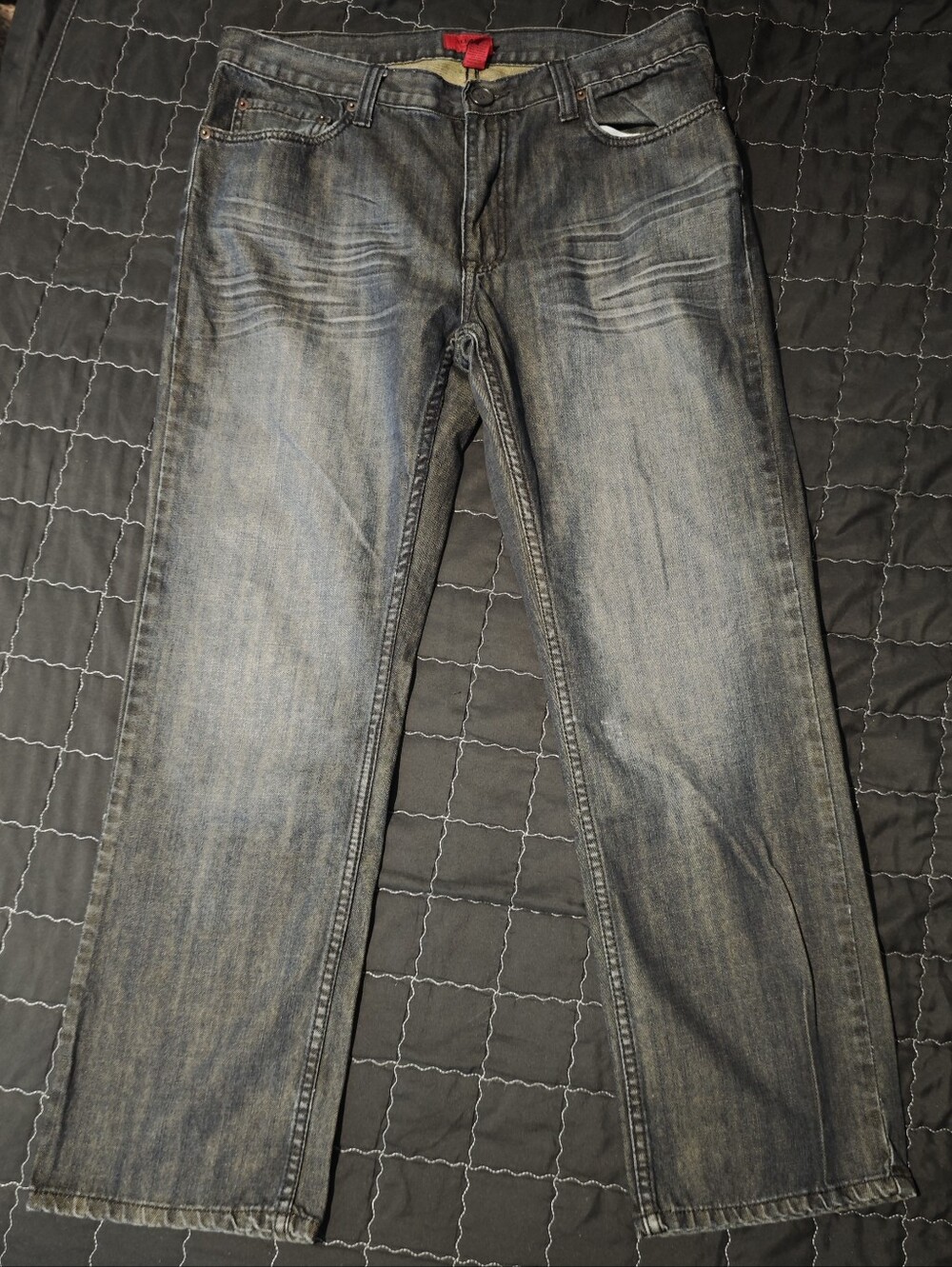 Alfani Men's Slim-Fit Fade Black Straight Leg Denim Pants Size W34xL30